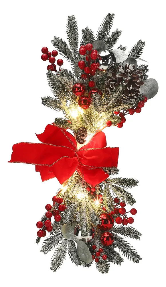 Nova Decoração De Escada De Natal Com Led Vermelhovayotoy
