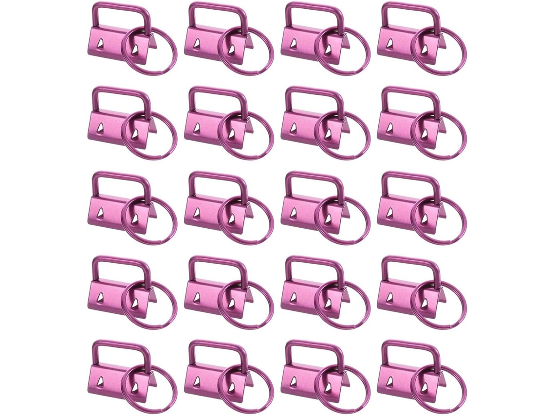 Pacote com 20 Chaveiros com Argolas para Alças de Bolsas Rosa SFUSHOS