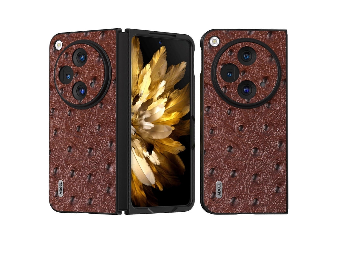 Capa De Celular Abeel Em Couro Com Textura De Avestruz
