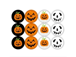 240 Peças de Decalques de Abóbora para Decorações de Halloween ALLINLESS