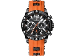 Lurelia Relógio Cronógrafo Masculino, Movimento De Quartzo, Luminoso, Pele, Silicone, Resistente À Água 30m, Vermelho