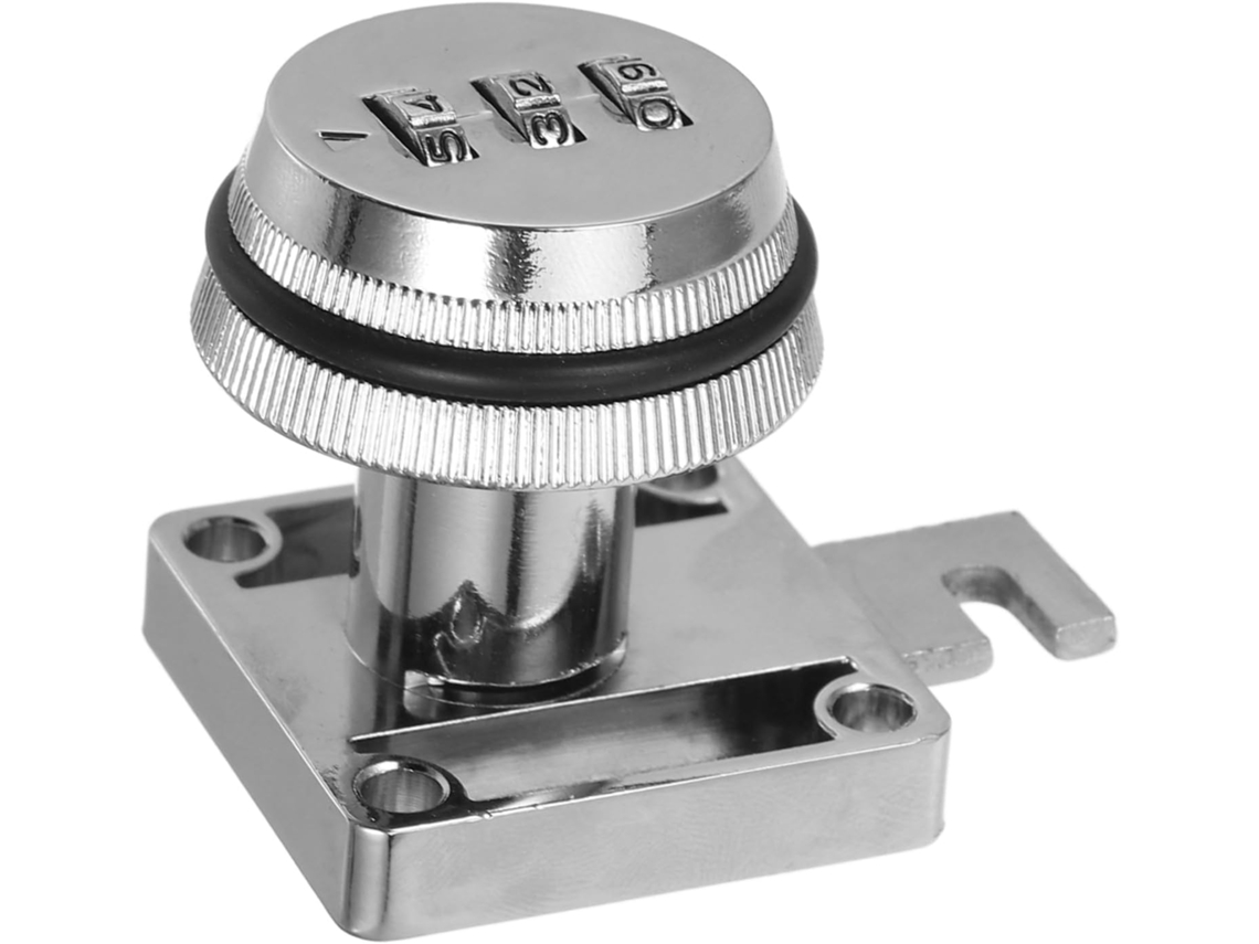 Fechadura Codificada Para Gavetas E Arquivos, Cor Prata.