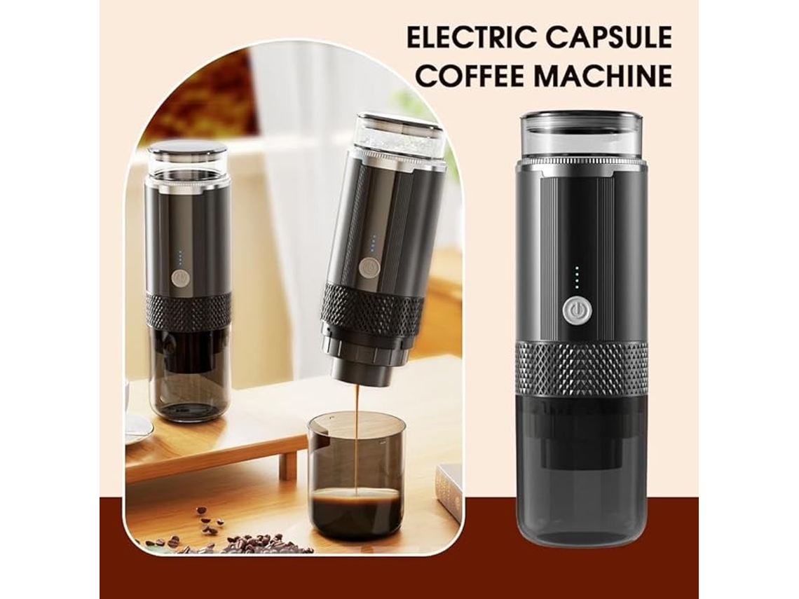 Máquina De Café Expresso Portátil, Compatível Com Cápsulas E Moído. -aquaforge