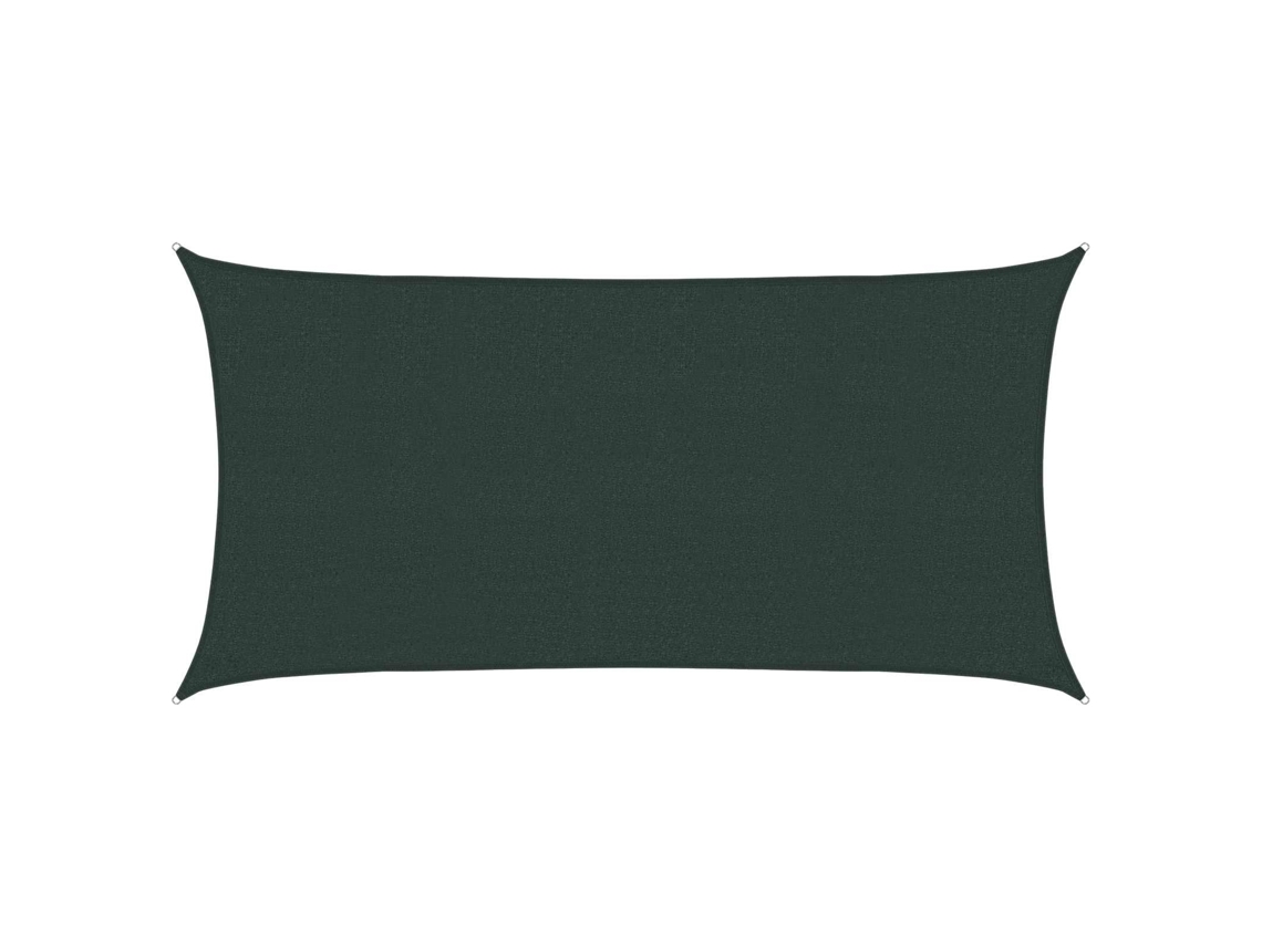 Vidaxl Vela De Sombra 2 X 6 M Hdpe Retangular Verde-escuro