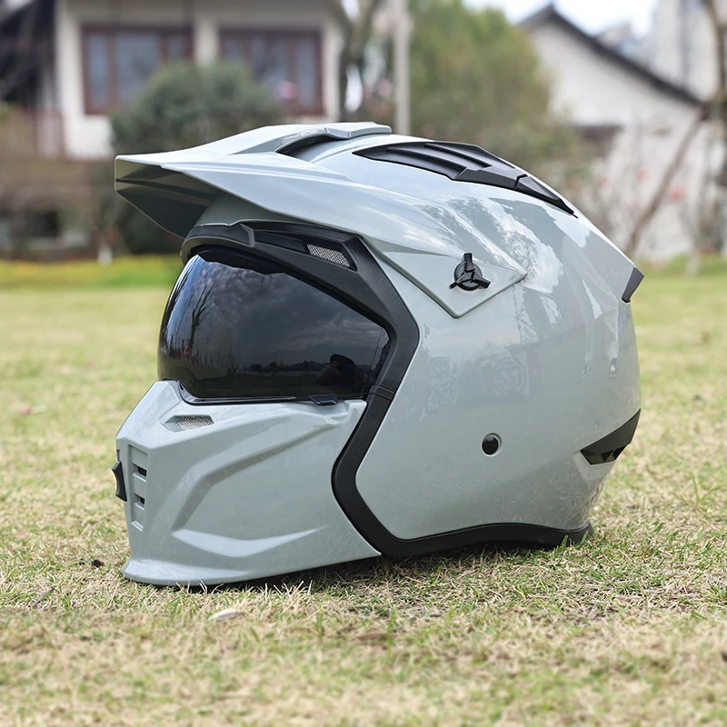 Capacete De Motocicleta (xxl), Estilo Retrô, Para Homens E Mulheres.