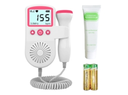 Doppler Fetal Para Grávidas, Monitor De Batimentos Cardíacos 50 230 Bpm, 3mhz, Tela Lcd Portátil, Cor Rosa