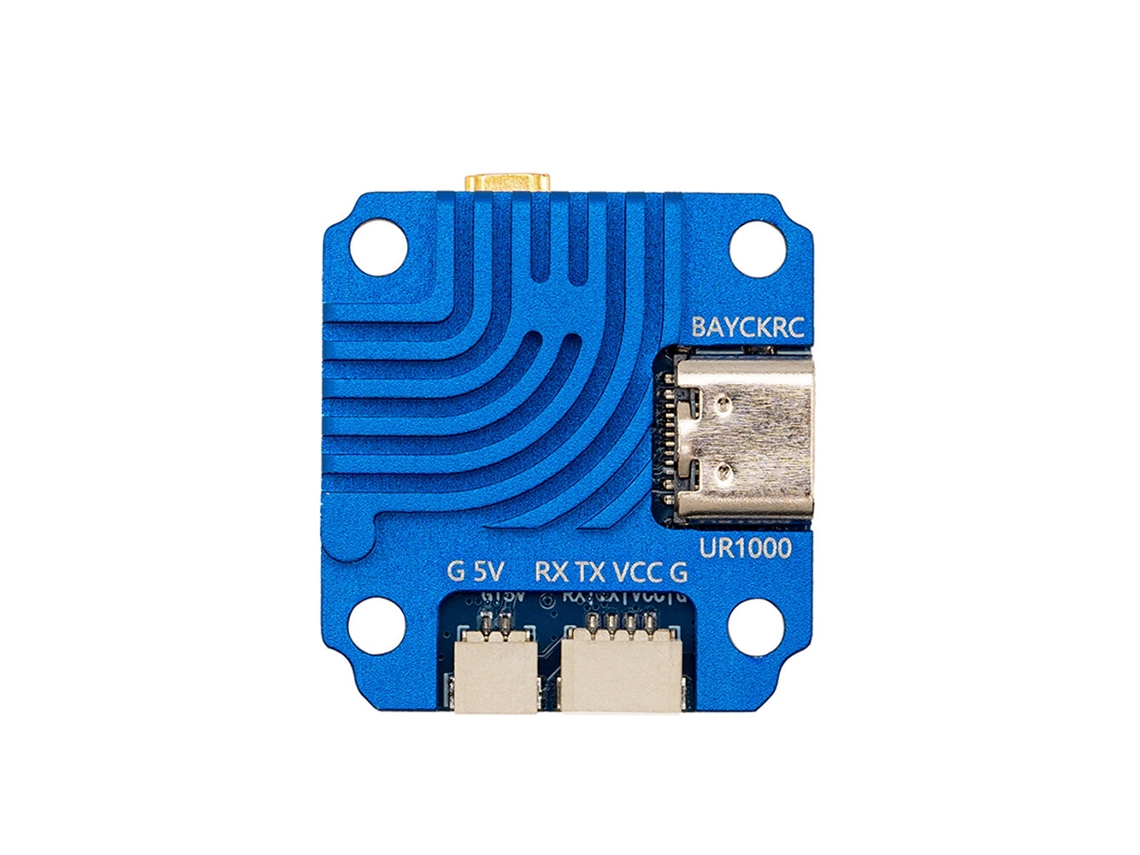 Receptor Bayckrc Ur1000 de 120 Mm, Banda Dupla de 2,4 Ghz/868 Mhz/900 Mhz, 1000 Mw, para Drones de Corrida Fpv e Aviões Rc. MDUG
