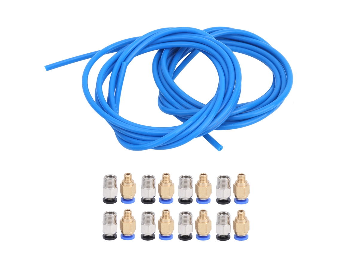 Laxiscreed Tubo Ptfe Azul E Conector Pneumático Para Impressora 3d, Acessório De Alta Precisão