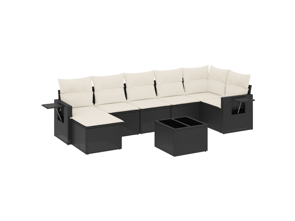 Garden Sofa Set, Garden Sofa Sets Vidaxl Preto Rattan / Vime (n/a)