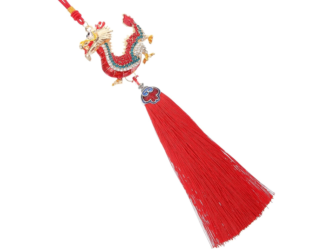 Dragão Decorativo Pingente Para Espelho Retrovisor de Carro, Em Liga Zinco, Com Cordão.