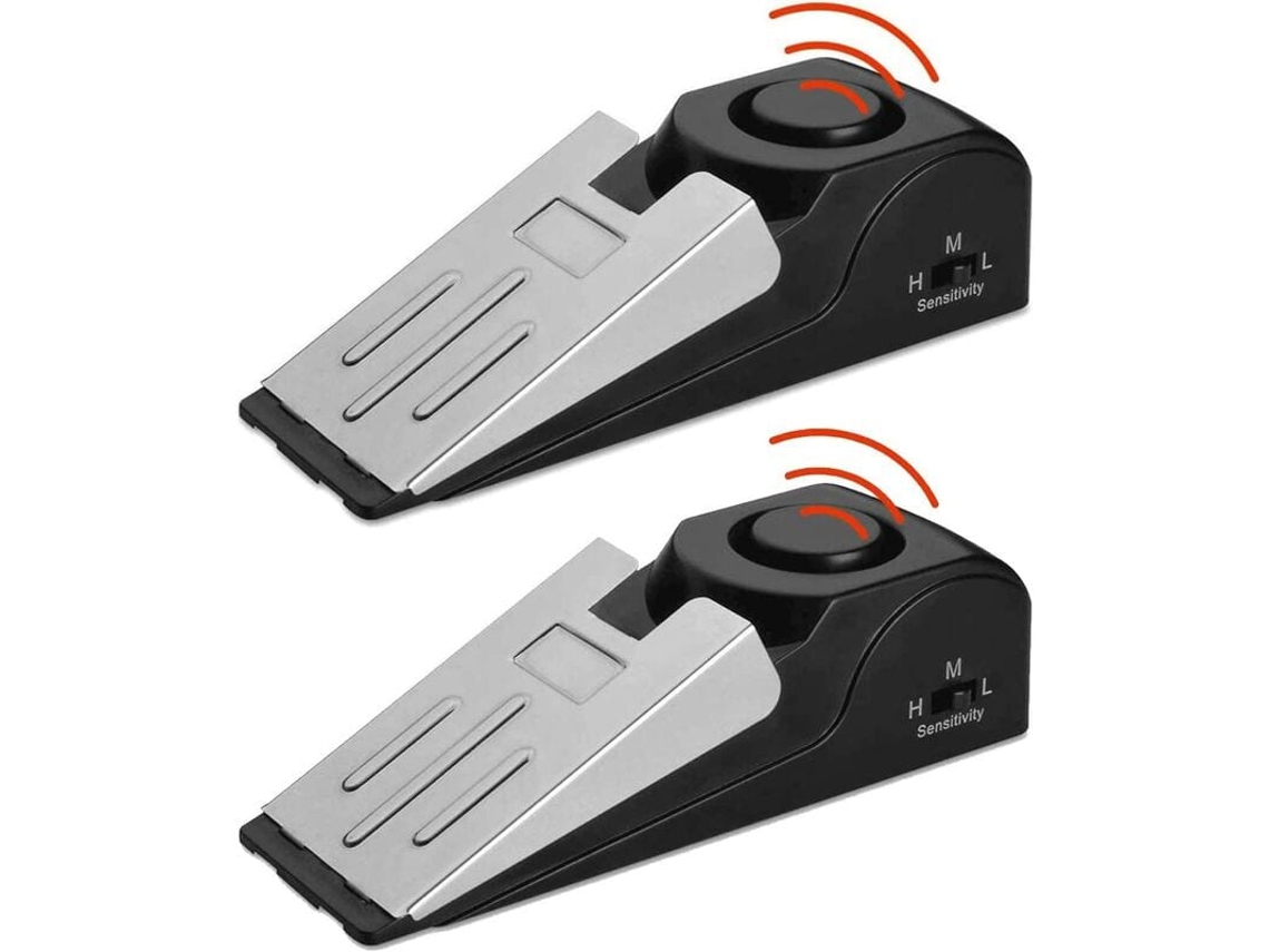 Alarme De Porta Sem Fio Mini, 2 Pacotes Sistema De Segurança Com Sirene 120db Para Bloquear Portas