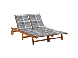 Sunlounger, Sunloungers Vidaxl Cinzeto Madeira De Acácia (200 X 123 X 85 Cm)