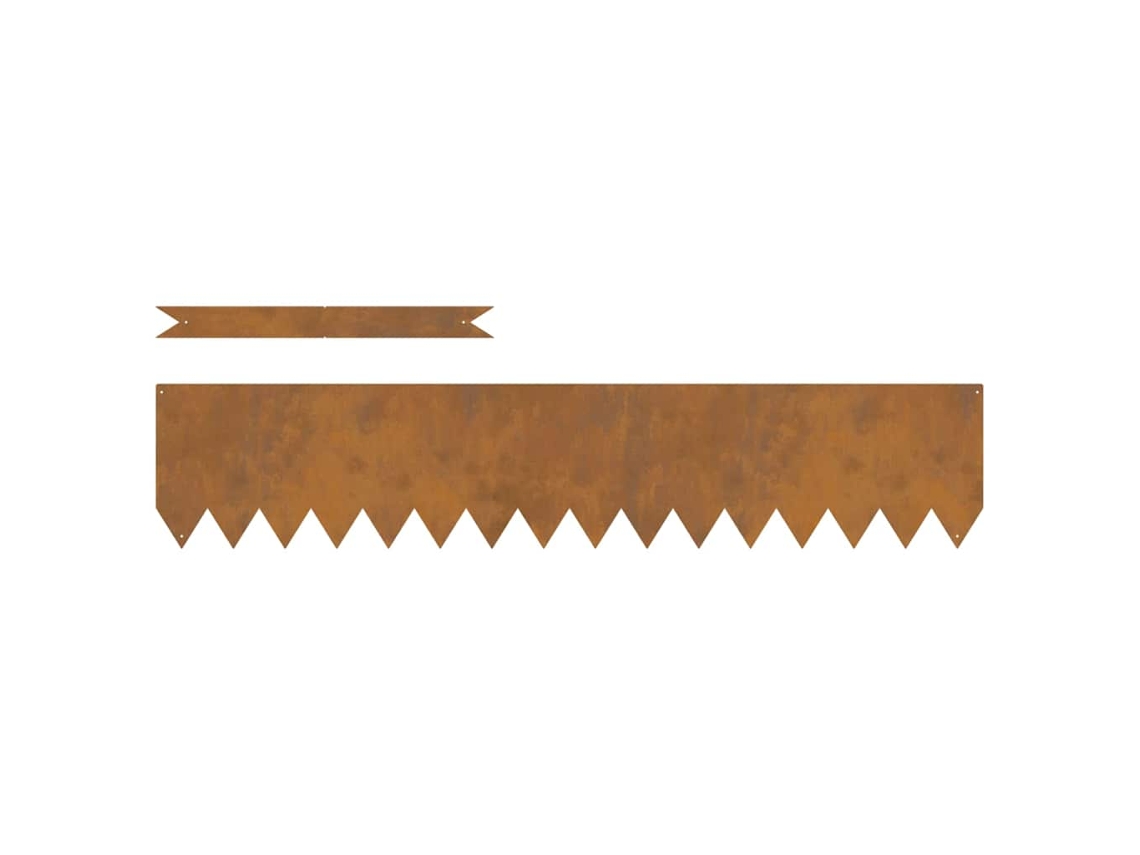 Conjunto 20 Bordas De Jardim Vidaxl Castanho Aço (100 X 0.05 X 20 Cm)