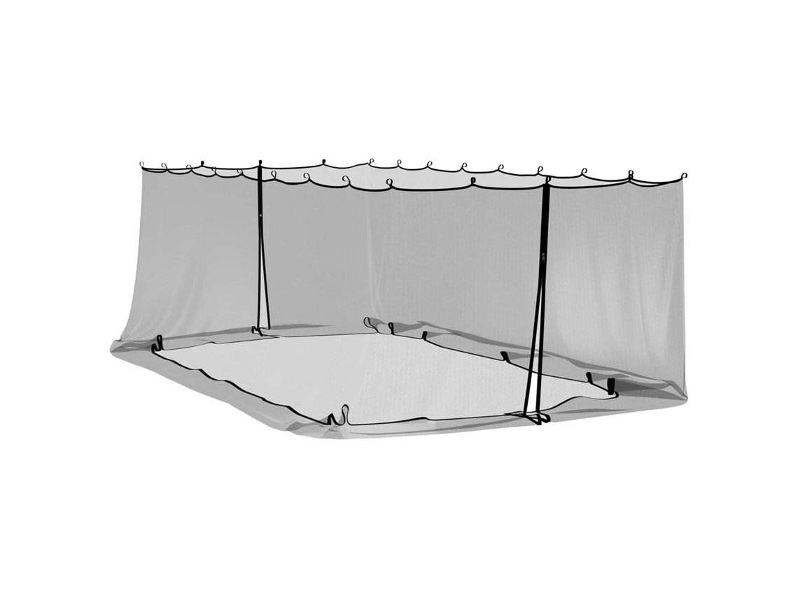 Vidaxl Mosquiteiro Para Gazebo 220 Mesh 220 Mesh Preto 6 X 3 X 2 M