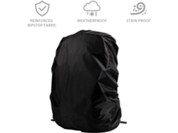 Capa Impermeável Para Mochila, Lurelia, 2 Peças, 40l, Preto, Nylon 190t, Borda Elástica, Caminhada Viagem