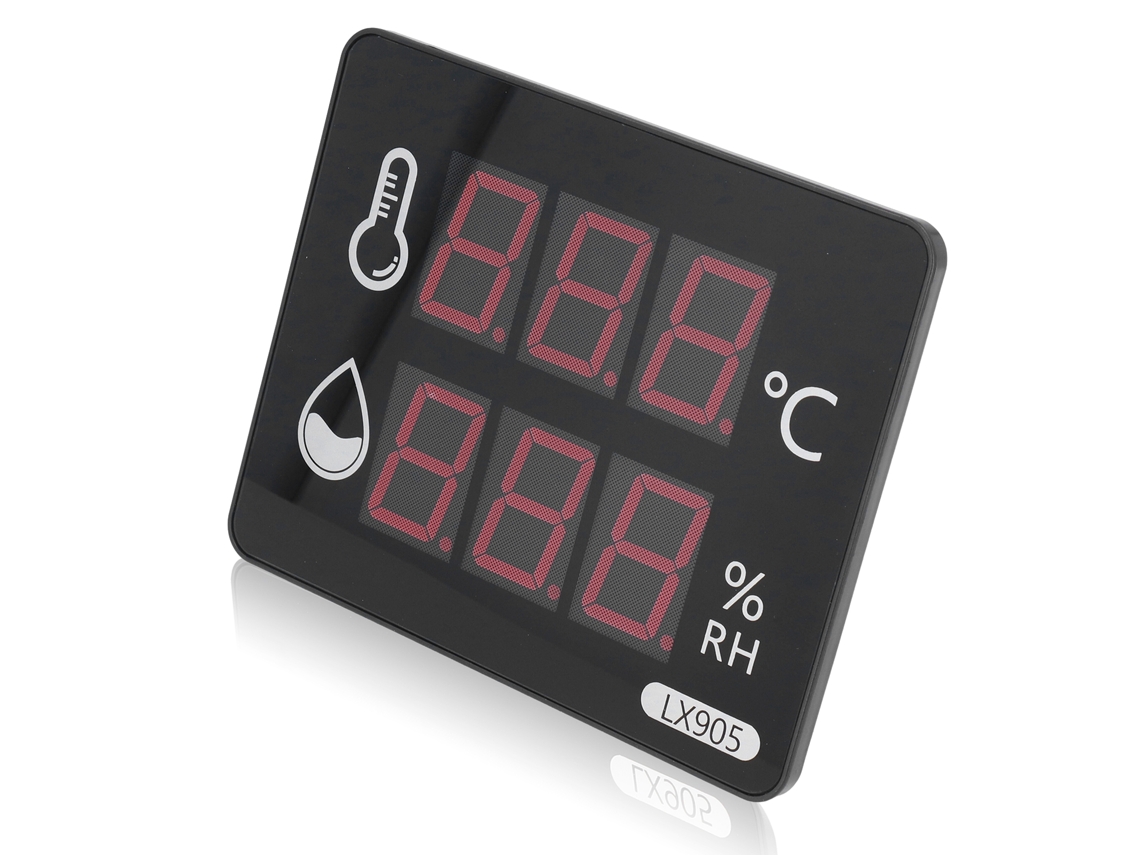 Laxiscreed Termómetro E Higrómetro Digital Com Display Led Para Temperatura E Humidade