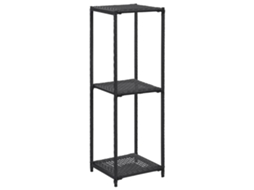 Vidaxl Estante De Arrumação 30x30x90 Cm Vime Pe Preto