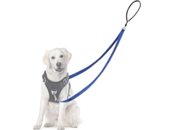 Colar Anti puxão para Cães, Anti enrolamento, Refletora, com Duas Trelas, Adequado de Grande e Médio Porte, Ergonômico, Uso Diário STELASPLEN