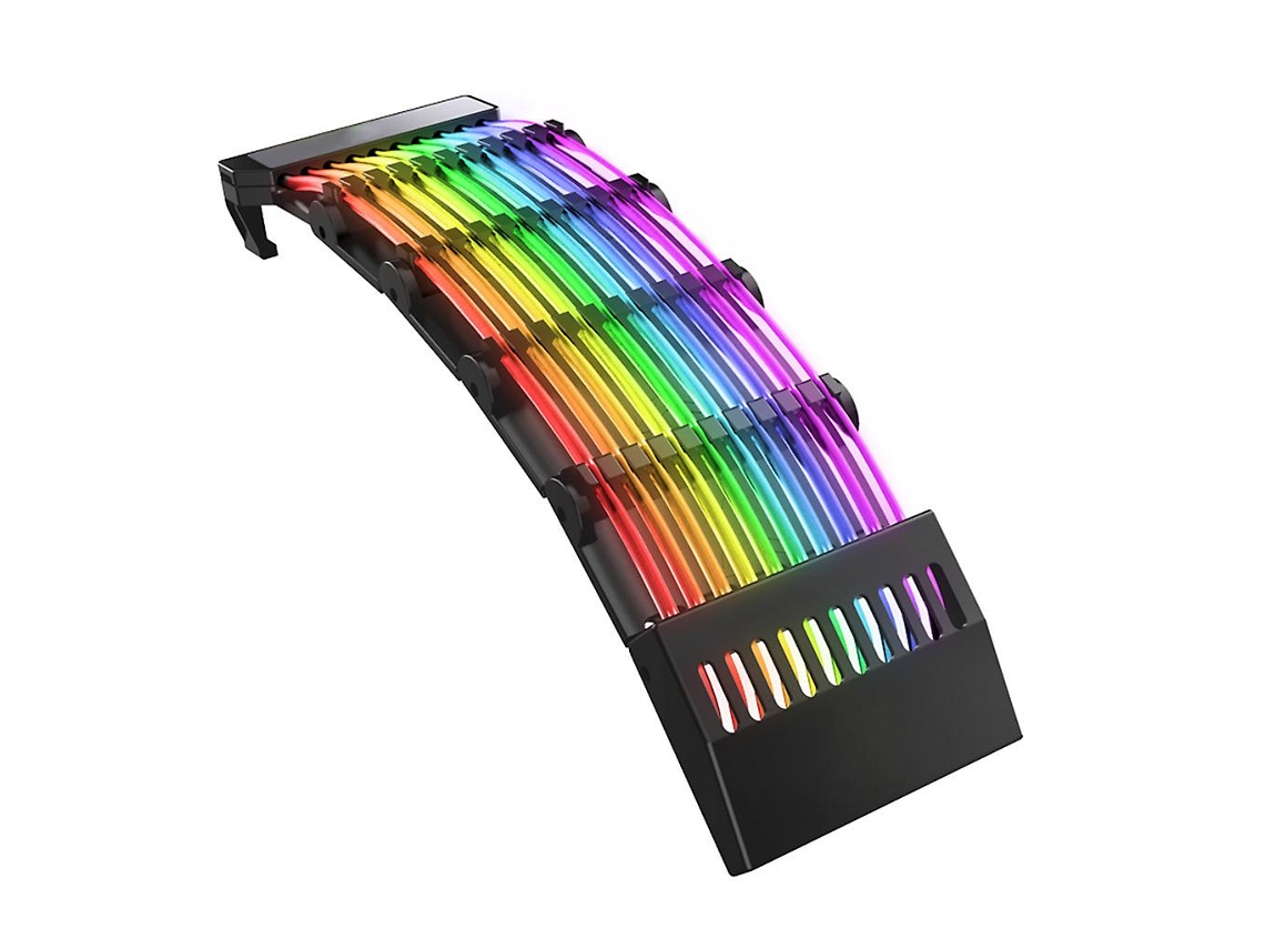 Cabo De Extensão De Luz Rgb De 24 Pinos Rainbow Streamer Psu Neon Line 5v 3 Pinos Argb Sync Cabo De Alimentação