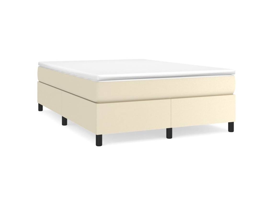 Box Spring Bed, Box Spring Beds Vidaxl Creme Couro Artificial (140 X 190 Cm)