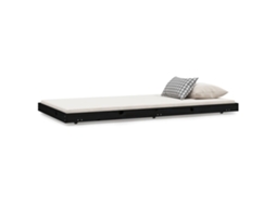 Bed Frame, Bed Frames Vidaxl Preto Madeira De Pinho (100 X 200 Cm)