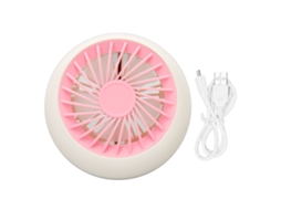 Ventilador de Mesa Usb Portátil com 3 Velocidades Silencioso Pequeno para Escritório e Viagem Rosa