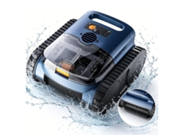 Robô Aspirador De Piscina Sem Fios, Para Paredes E Linhas De Água, 180min Autonomía Hasta 200m², Dupla Filtragem Ultrafina, Cesto Grande De 3 Litros