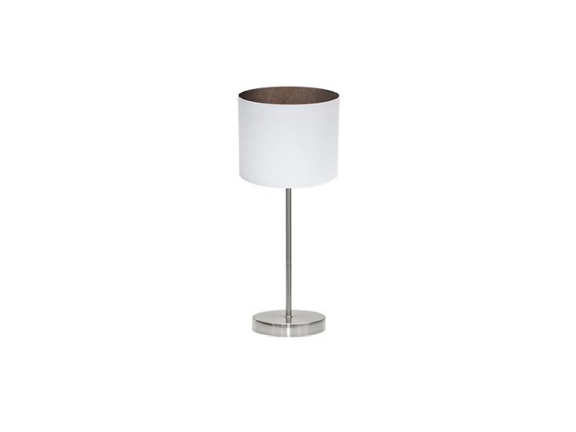 Tatiana Candeeiro de Mesa 1X14 Níquel/Óxido Branco 42X17X17 Cm FABRILAMP