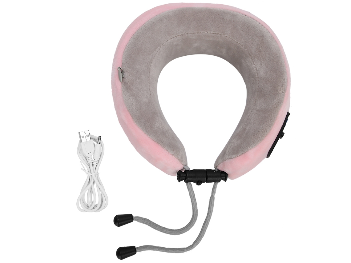 Massageador Elétrico para Pescoço em U, Rosa, AQUAFORGE