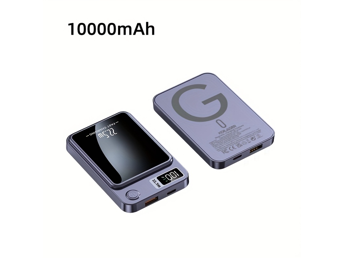 Carregador Portátil com carregamento rápido de 22,5 W e sem fio de 15 W compatível com Apple STELASPLEN