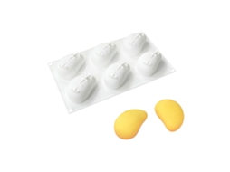 Conjunto De 6 Formas Consecutivas De Silicone De Qualidade Alimentar Em Formato De Manga 3d, Perfeitas Para Fazer Sobremesas, Mousses, Gelatinas E Sor