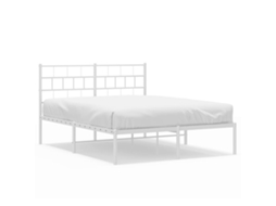 Metal Bed Frame, Metal Bed Frames Vidaxl Branco Aço (140 X 200 Cm)