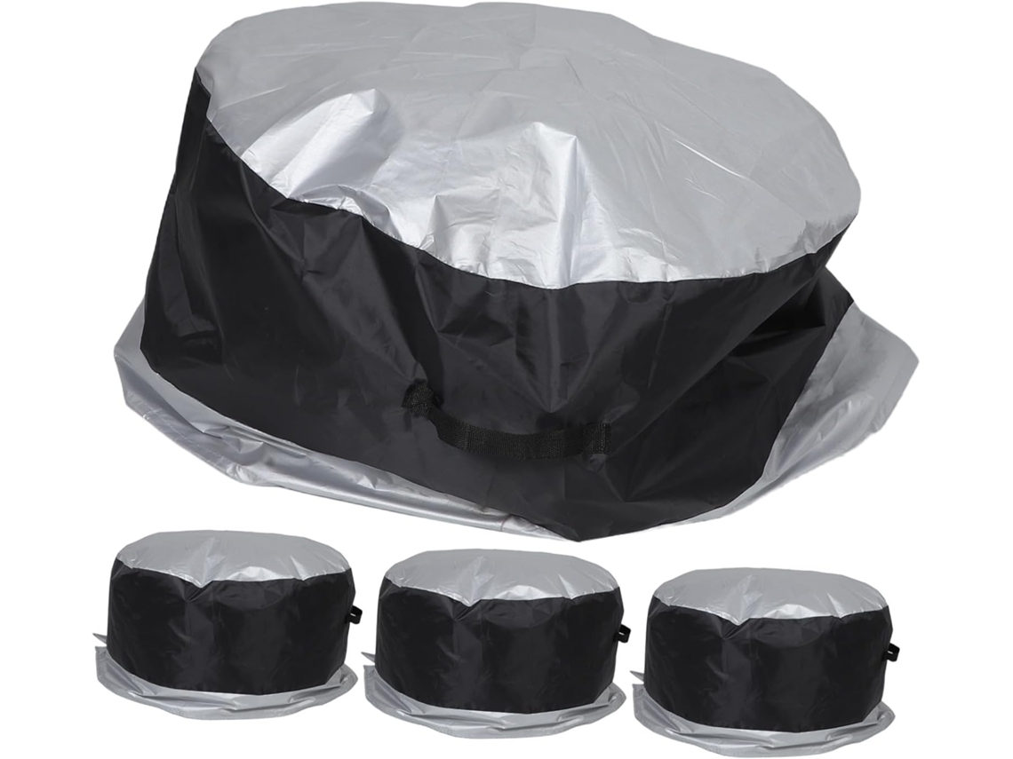 Conjunto De 4 Peças De Capa Protetora Para Pneu Reserva, Ideal Para Carros, Suvs, Reboques E Autocaravanas, À Prova De Poeira.