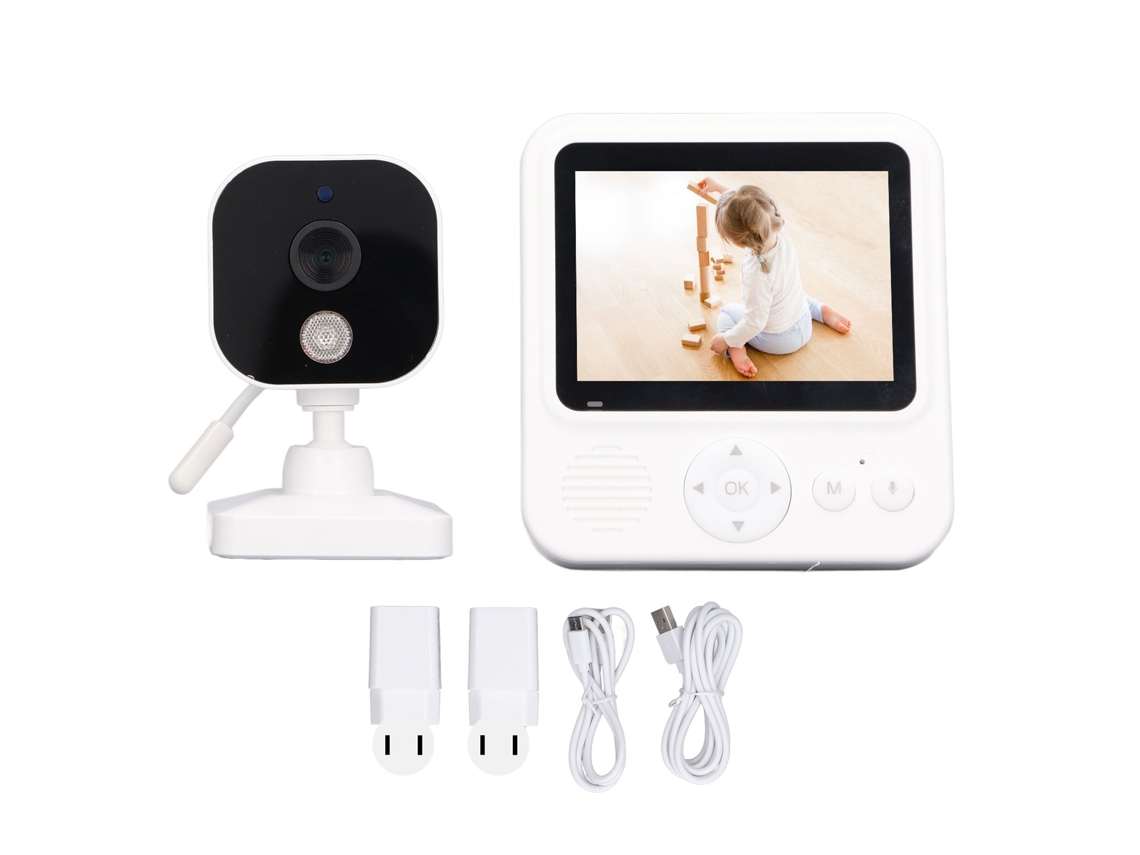 Monitor Bebê Sem Fio Com Câmera E Som, Visão Noturna, Detecção De Choro E Voz Bidirecional, 2.8 Polegadas