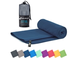 Toalha de Microfibra, Toalha Esportiva, Toalha de Praia Azul BRILVIBERA