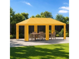 Vidaxl Gazebo De Jardim 6 X 3 M Amarelo Poliéster E Aço 190 Gsm