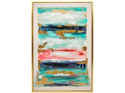 Pintura Abstrata Em Tela Pintada À Mão, 120x80 Cm, Decoração Moderna Para Sala De Estar, Com Moldura De Madeira Multicolorida.