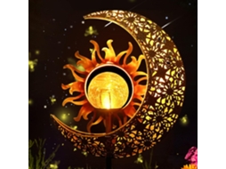 Kit com 8 luminárias solares de solo para jardim AQUAFORGE