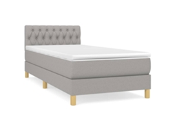 Cama com Molas/colchão 90x200 Cm Tecido Cinza claro MAISON EXCLUSIVE