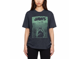 Rockinstone Jaws Movie Green Jaws Heather Navy Adult T-shirt Size:xxl