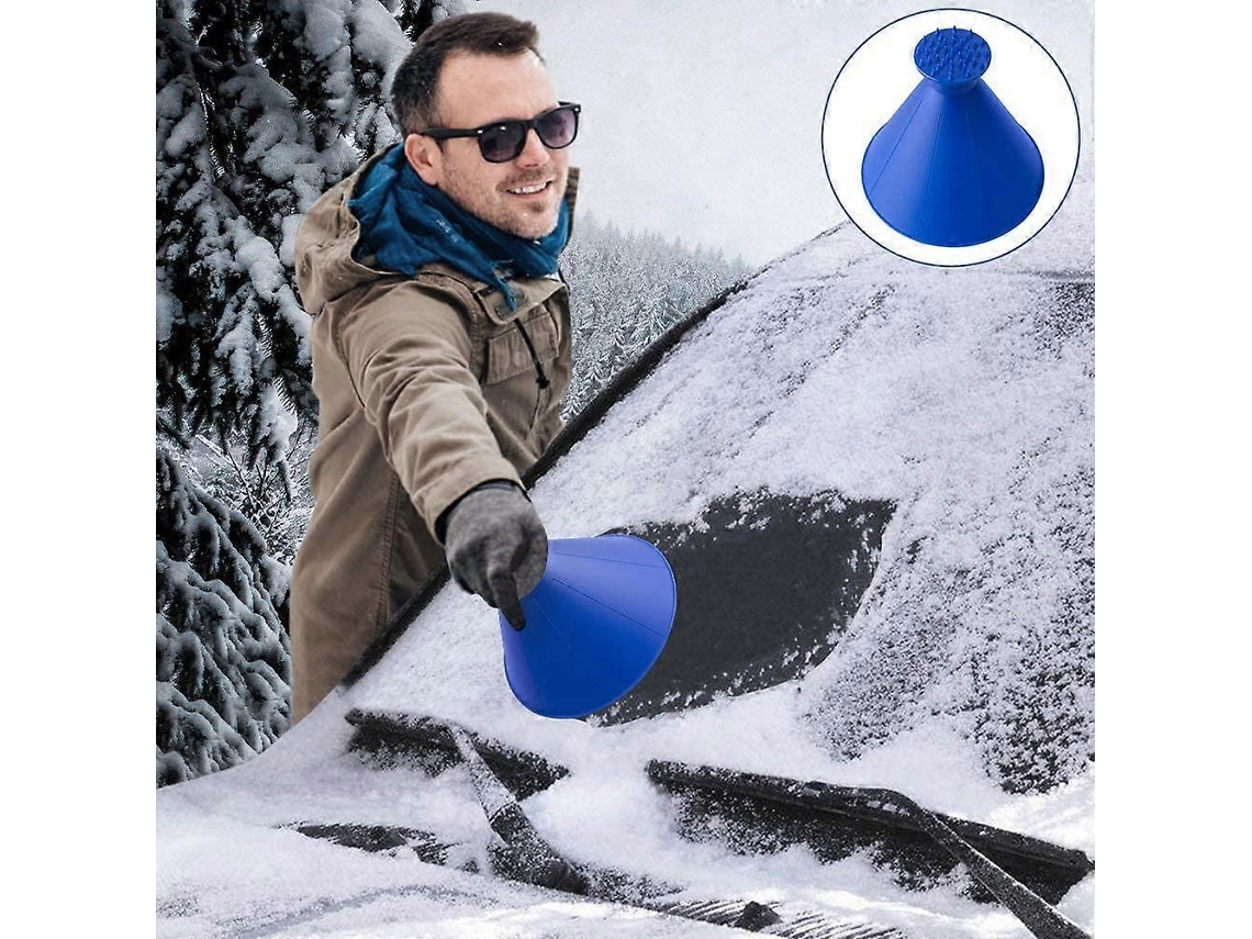 Rastrillo de neve e gelo para para-brisas, limpador 2 em 1 com funil para óleo do motor | S/MARCA