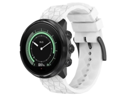 Lurelia Pulseira De Relógio Suunto Spartan Sport Wrist Hr Baro 24 Mm Com Padrão Futebol Em Silicone Cor Sólida (branca)