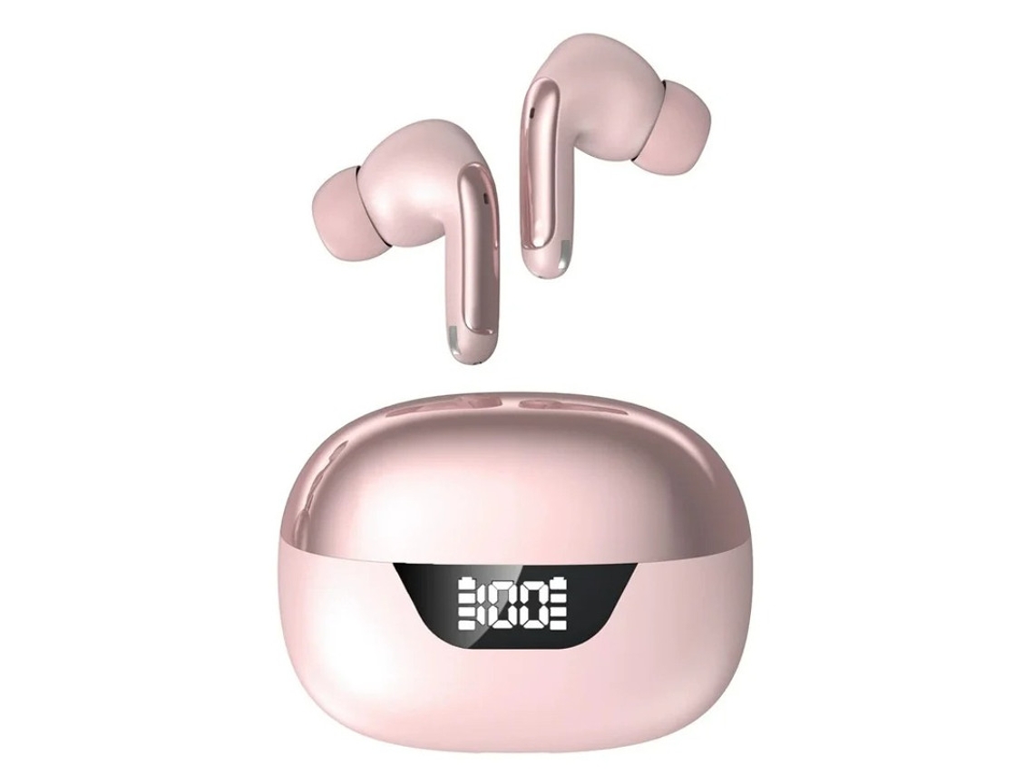 Auriculares Intra Sem Fio Led Dágua Exercícios Deslocamento Bestvite Tecido Bluetooth Rosa