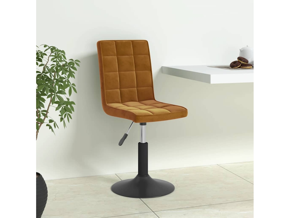 Vidaxl Cadeiras De Jantar Giratórias 6 Pcs Veludo Castanho