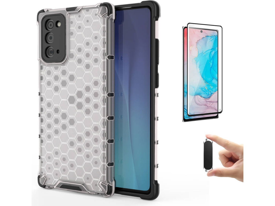 Kit Capa/Película Vidro Curvada e Suporte Samsung Note 20 Rumble