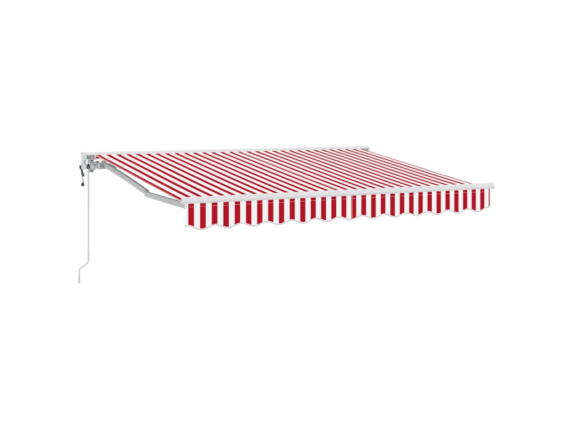 Conjunto 1 Toldo Retrátil Vidaxl Branco Alumínio (3 X 2,5 M)