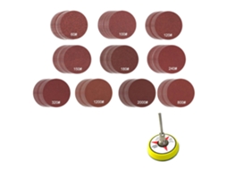 Conjunto De 52 102 Discos Lixa 2 Polegadas Para Furadeira Esmerilhadeira, Com Prato De Apoio Para Ferramenta Rotativa