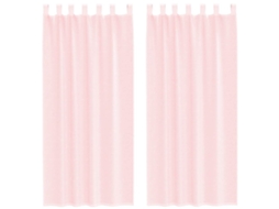 Voile Curtain, Voile Curtains Vidaxl Cor-de-rosa Tecido (140 X 245 Cm)