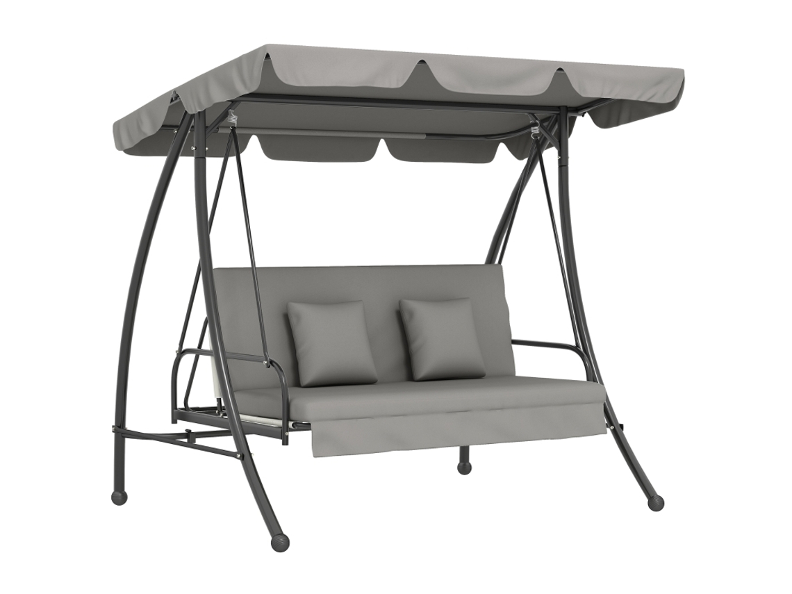 Cadeira Suspensa de Exterior com Almofada, formato de Ovo, 120x106x188cm | MEGA ECHO TRADE SHOP
