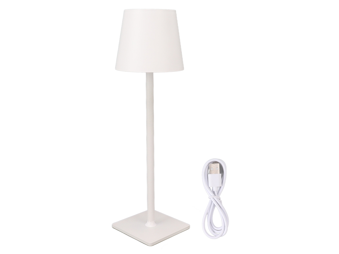 Lâmpada de Mesa Sem Fios Recarregável Led Táctil Minimalista para Acampamento Café Restaurante Branca